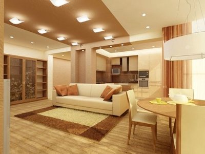 Дизайн и интерьер гостинной комнаты
