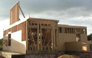 Каркасный дом, строительство; OSB + деревянный каркас