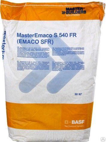 Эмако MasterEmaco® S 540 FR (EMACO® SFR) ремонтный материал толщин 20-60 мм