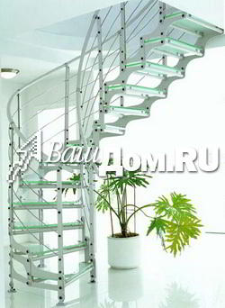 Фото 41 Балясины из 
металла винтовая лестница в стиле High-tech