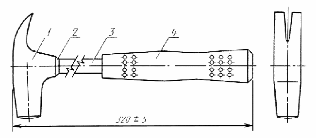 Длина рукоятки молотка гост