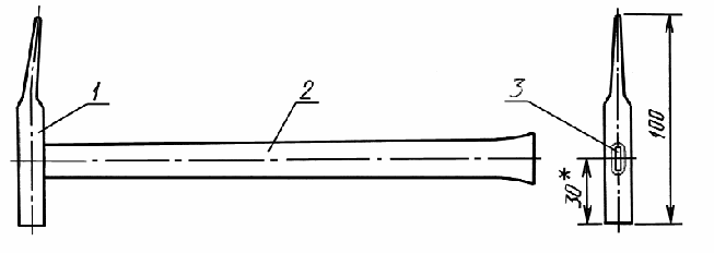Длина рукоятки молотка гост