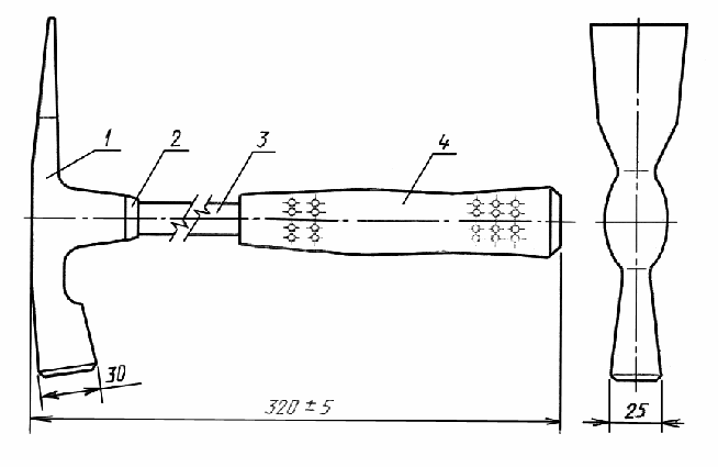 Длина рукоятки молотка гост