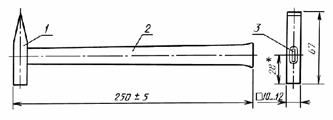 Длина рукоятки молотка гост