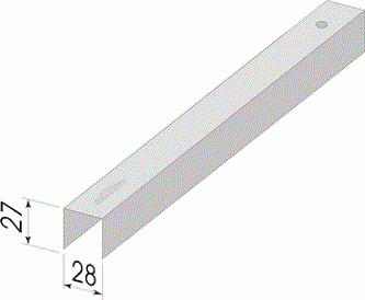 Профиль потолочный 28х27*3м (0,45мм)